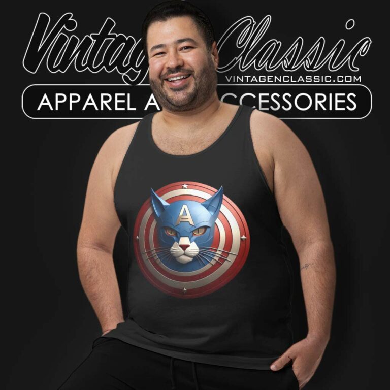 Captain America Cat Logo Tank Top Racerback Captain America Cat Logo Tank Top Racerback