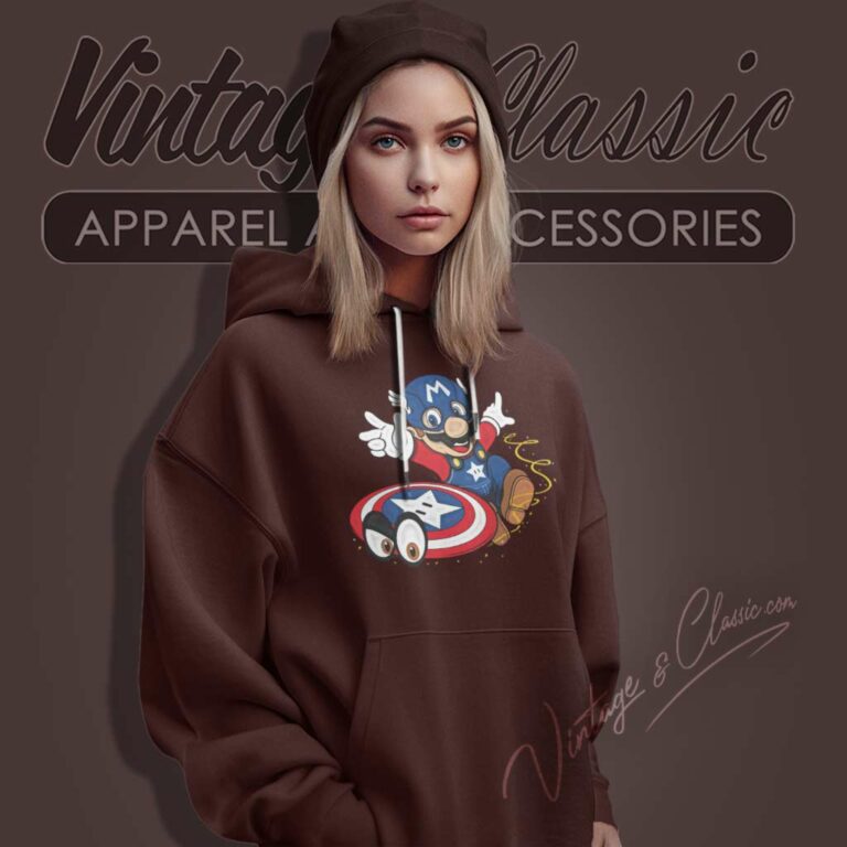 Captain America Cosplay Mario Hoodie Captain America Cosplay Mario Hoodie