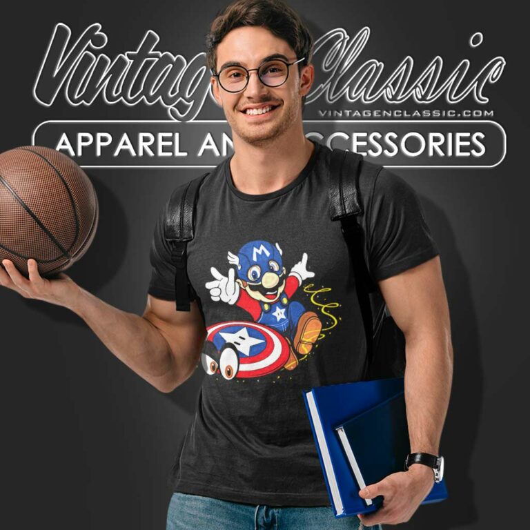 Captain America Cosplay Mario T Shirt Captain America Cosplay Mario T Shirt