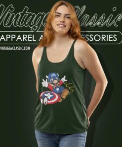 Captain America Cosplay Mario Tank Top Racerback