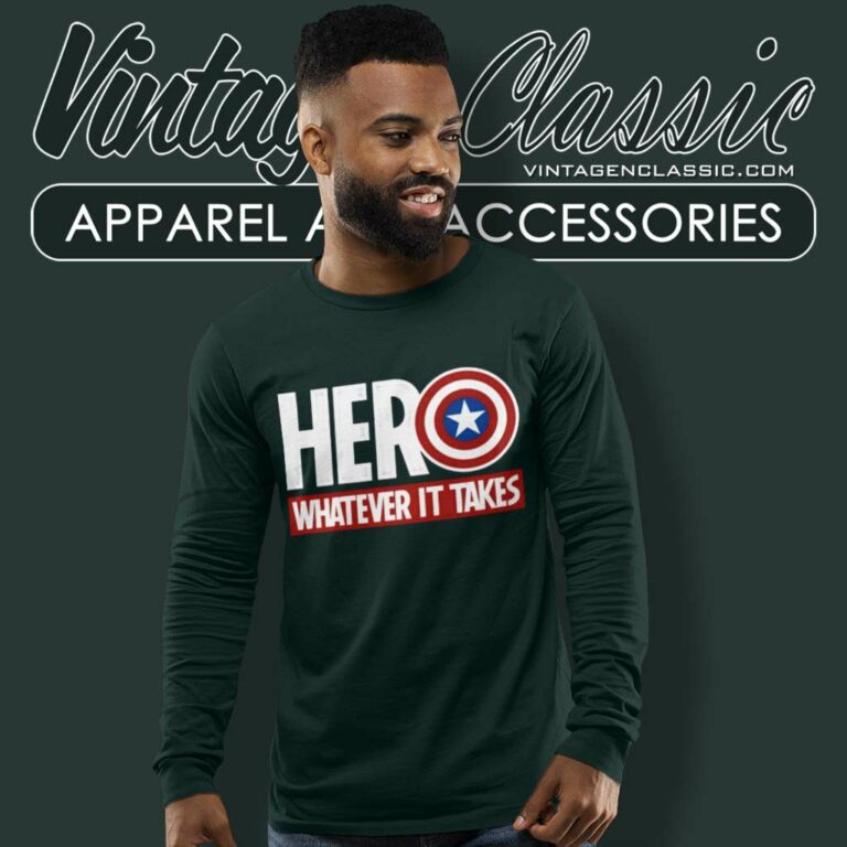 Captain America Hero Whatever It Takes Long Sleeve Tee Captain America Hero Whatever It Takes Long Sleeve Tee