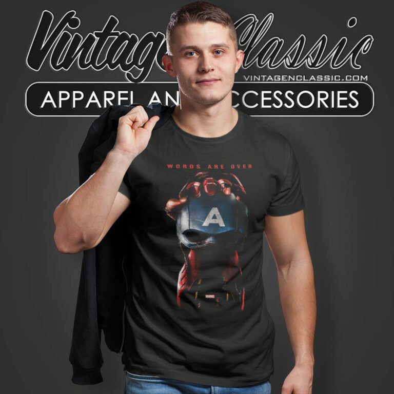 Captain America Shirt Words Are Over T Shirt Captain America Shirt Words Are Over T Shirt
