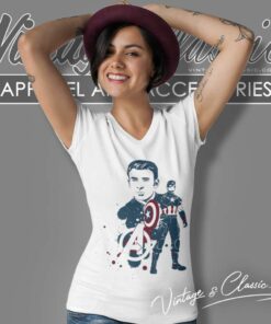Captain American Avengers V Neck TShirt