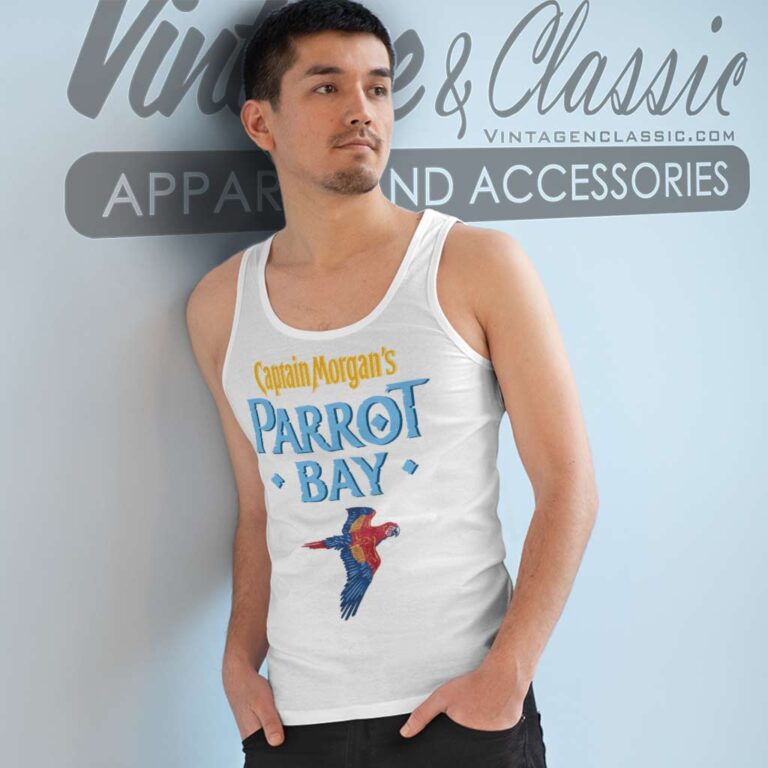 Captain Morgan Parrot Bay Rum Tank Top Racerback Captain Morgan Parrot Bay Rum Tank Top Racerback