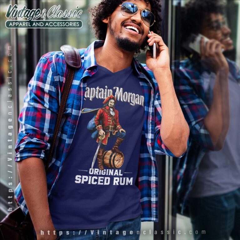 Captain Morgan Spiced Rum V Neck TShirt Captain Morgan Spiced Rum V Neck TShirt