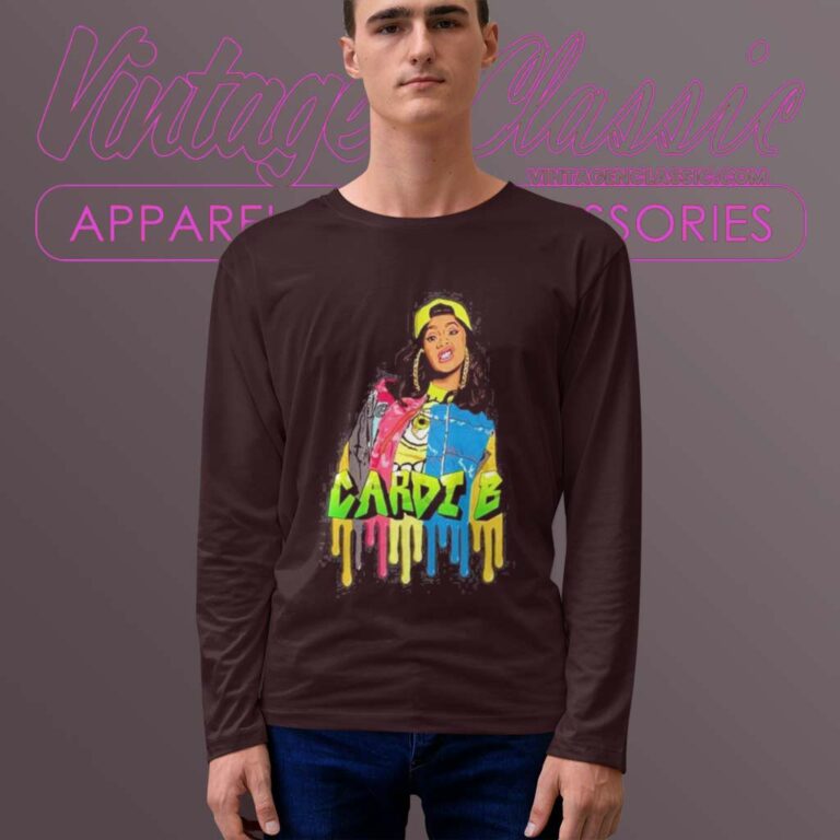 Cardi B Microphone 2023 Long Sleeve Tee Cardi B Microphone 2023 Long Sleeve Tee