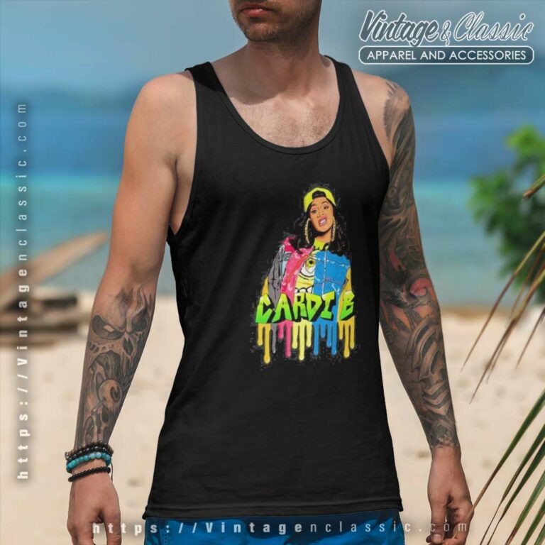 Cardi B Microphone 2023 Tank Top Racerback Cardi B Microphone 2023 Tank Top Racerback