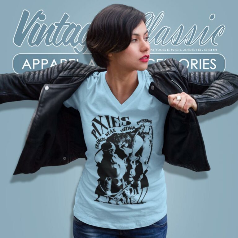 Caricatures Pixies Band V Neck TShirt Caricatures Pixies Band V Neck TShirt