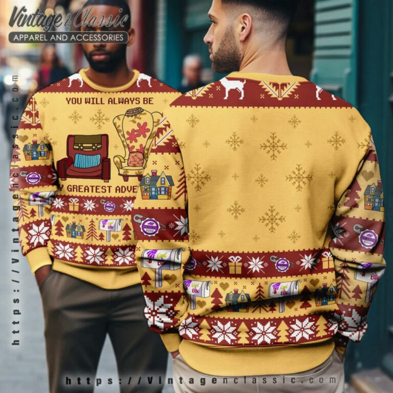 Carl And Ellie Movie Ugly Sweater mens Ugly Christmas Sweater Carl And Ellie Movie Ugly Sweater mens Ugly Christmas Sweater