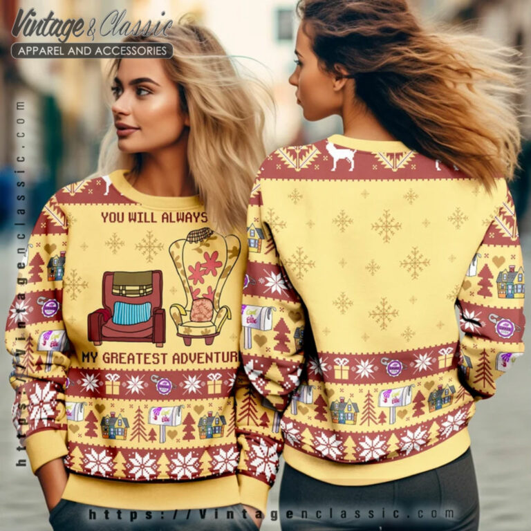Carl And Ellie Movie Ugly Sweater womens Ugly Christmas Sweater Carl And Ellie Movie Ugly Sweater womens Ugly Christmas Sweater
