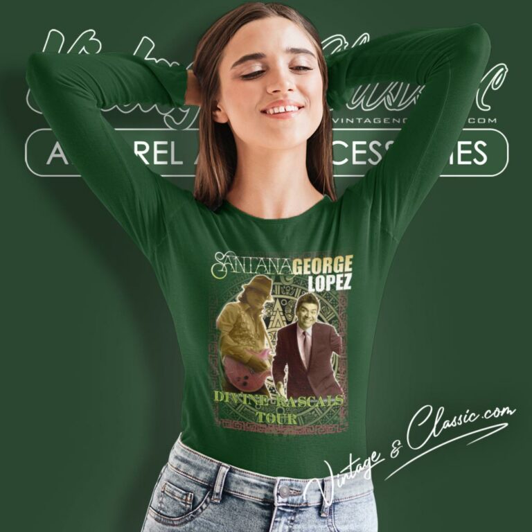 Carlos Santana And George Lopez Long Sleeve Tee Carlos Santana And George Lopez Long Sleeve Tee