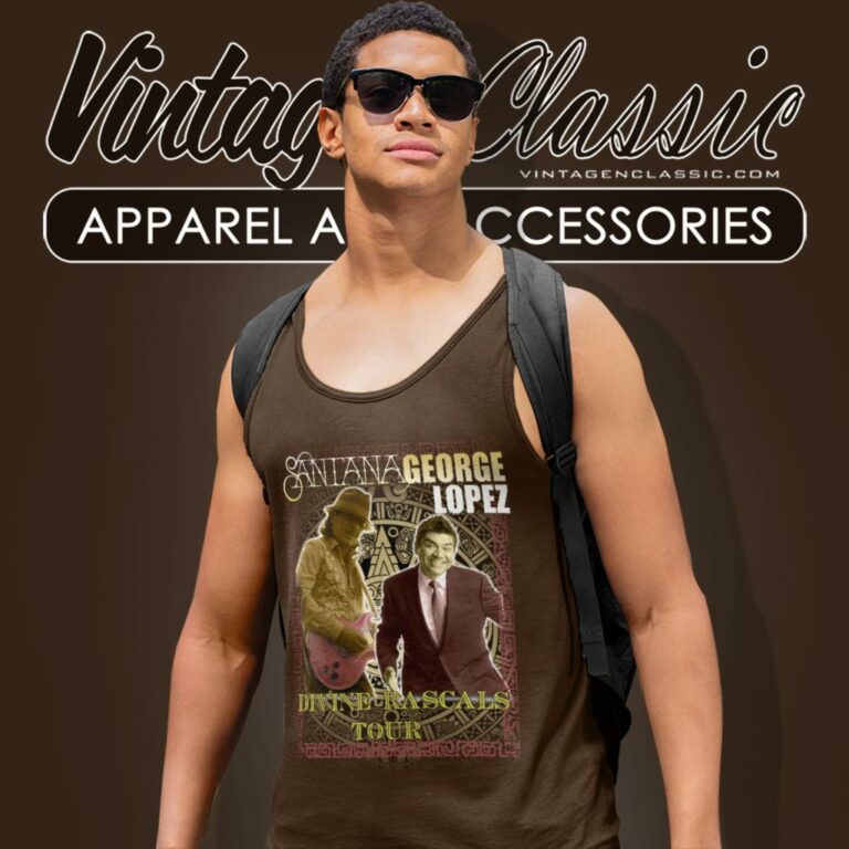Carlos Santana And George Lopez Tank Top Racerback Carlos Santana And George Lopez Tank Top Racerback