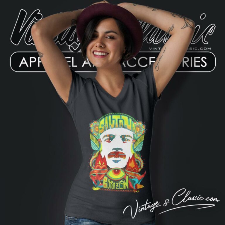 Carlos Santana Corazon V Neck TShirt Carlos Santana Corazon V Neck TShirt