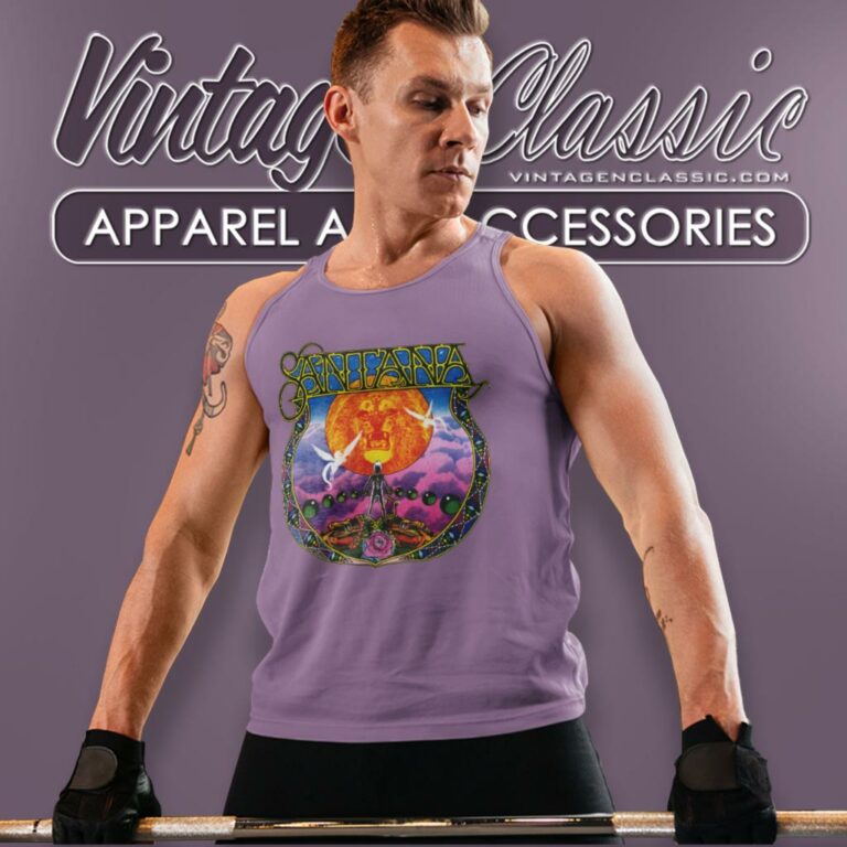 Carlos Santana Psychedelic Tank Top Racerback Carlos Santana Psychedelic Tank Top Racerback