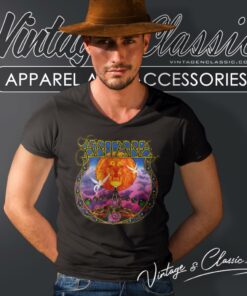 Carlos Santana Psychedelic V Neck TShirt