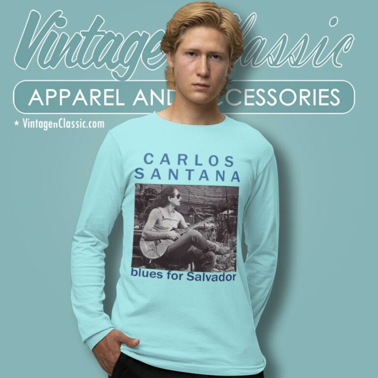 Carlos Santana Shirt Blues For Salvador Long Sleeve Tee Carlos Santana Shirt Blues For Salvador Long Sleeve Tee