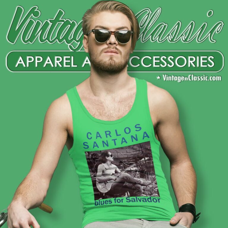 Carlos Santana Shirt Blues For Salvador Tank Top Racerback Carlos Santana Shirt Blues For Salvador Tank Top Racerback