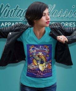Carlos Santana Supernatural Now Tour Shirt 5 Carlos Santana Supernatural Now Tour V Neck TShirt