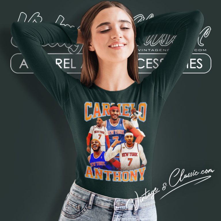 Carmelo Anthony New York Knicks Long Sleeve Tee Carmelo Anthony New York Knicks Long Sleeve Tee