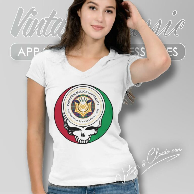Carnegie Mellon University Grateful Dead Steal Your Face V Neck TShirt Carnegie Mellon University Grateful Dead Steal Your Face V Neck TShirt