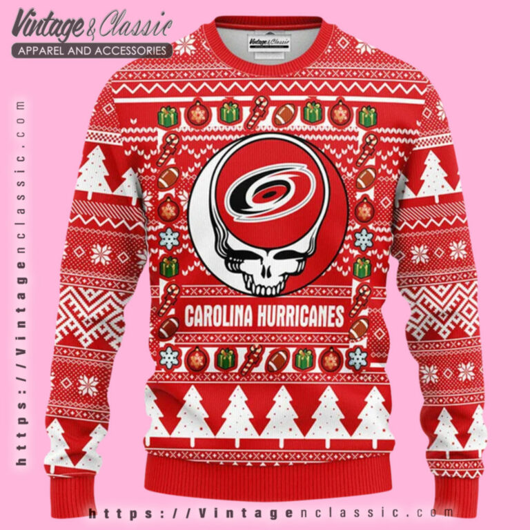 Carolina Hurricanes Grateful Dead Ugly Sweater Ugly Christmas Sweater Carolina Hurricanes Grateful Dead Ugly Sweater Ugly Christmas Sweater