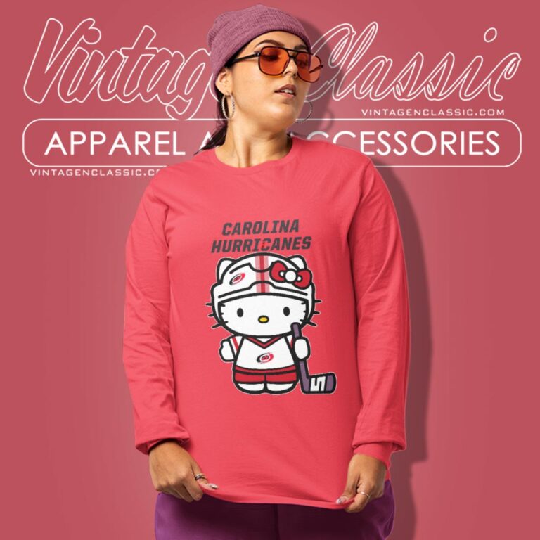 Carolina Hurricanes Hello Kitty Shirt Long Sleeve Tee Carolina Hurricanes Hello Kitty Shirt Long Sleeve Tee