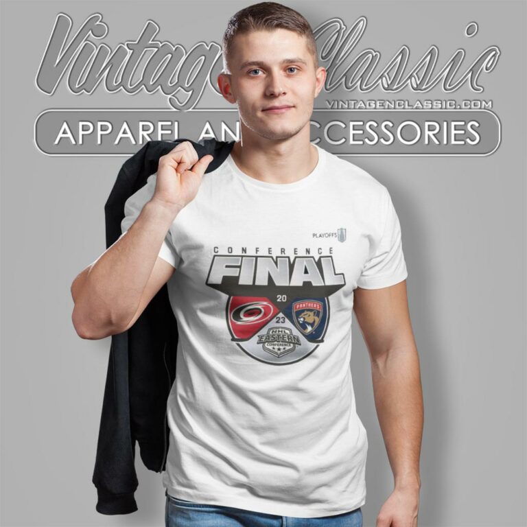 Carolina Hurricanes Vs Florida Panthers 2023 Stanley Cup Playoffs Eastern Conference Final Matchup T Shirt Carolina Hurricanes Vs Florida Panthers 2023 Stanley Cup Playoffs Eastern Conference Final Matchup T Shirt