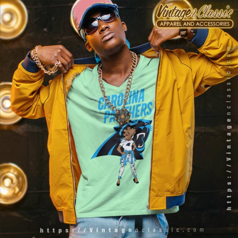 Carolina Panthers Betty Boop V Neck TShirt Carolina Panthers Betty Boop V Neck TShirt