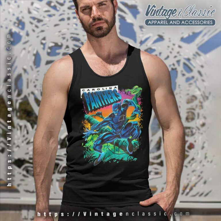 Carolina Panthers Black Panther Tank Top Racerback Carolina Panthers Black Panther Tank Top Racerback