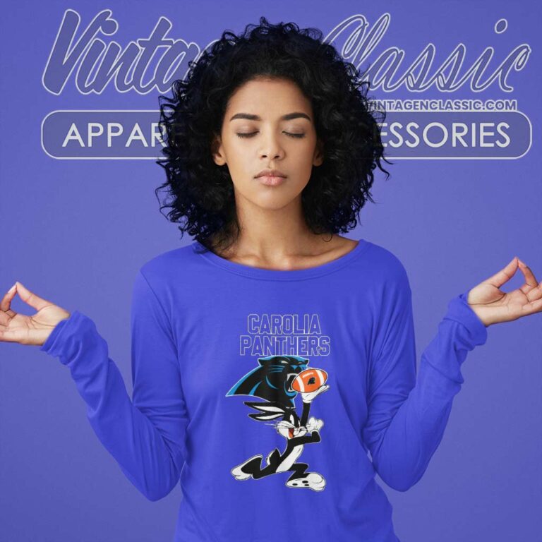 Carolina Panthers Football Bunny Long Sleeve Tee Carolina Panthers Football Bunny Long Sleeve Tee