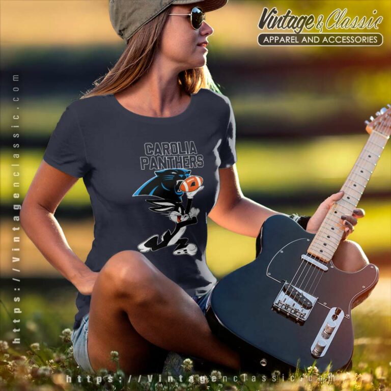 Carolina Panthers Football Bunny Women TShirt Carolina Panthers Football Bunny Women TShirt