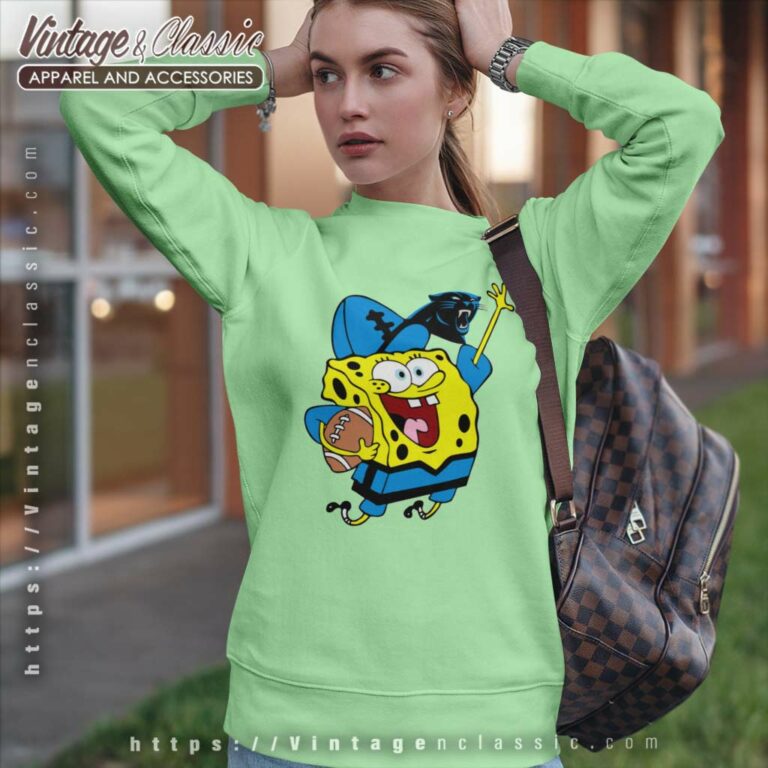 Carolina Panthers Football Spongebob Sweatshirt Carolina Panthers Football Spongebob Sweatshirt