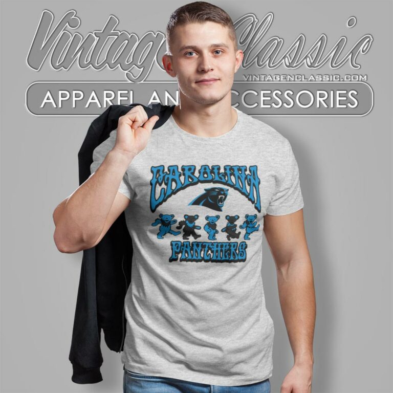 Carolina Panthers Grateful Dead Dancing Bears T Shirt Carolina Panthers Grateful Dead Dancing Bears T Shirt