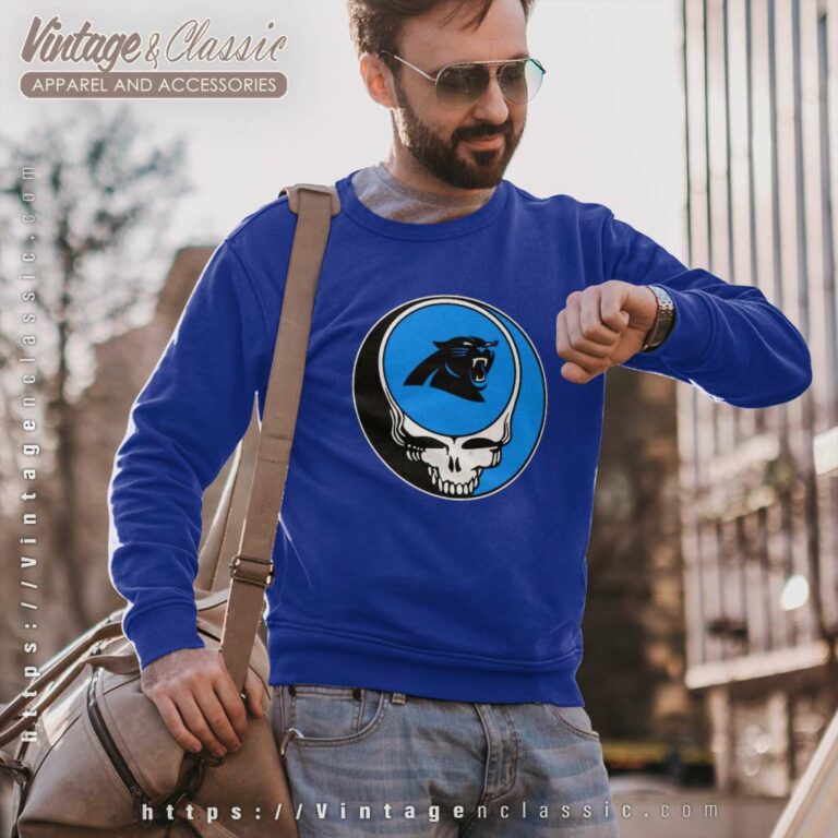 Carolina Panthers Grateful Dead Steal Your Face Sweatshirt Carolina Panthers Grateful Dead Steal Your Face Sweatshirt