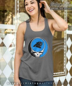 Carolina Panthers Grateful Dead Steal Your Face Tank Top Racerback