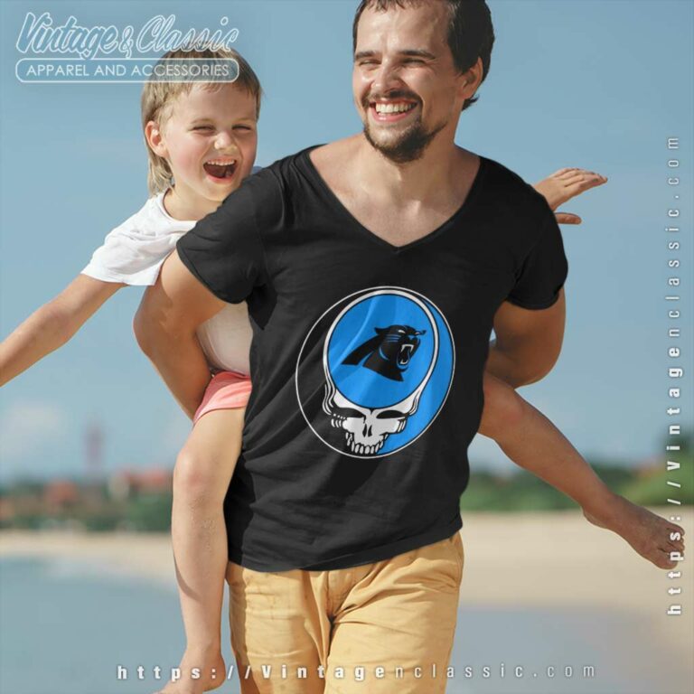 Carolina Panthers Grateful Dead Steal Your Face V Neck TShirt Carolina Panthers Grateful Dead Steal Your Face V Neck TShirt