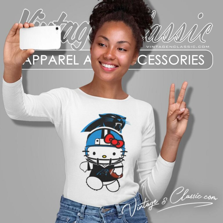 Carolina Panthers Hello Kitty Long Sleeve Tee Carolina Panthers Hello Kitty Long Sleeve Tee