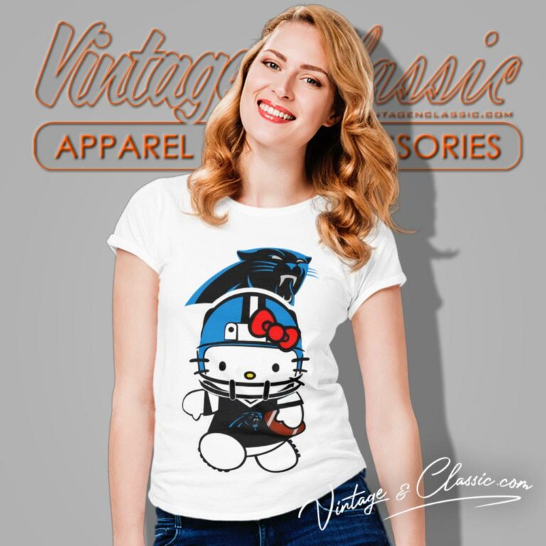 Carolina Panthers Hello Kitty Women T Shirt Carolina Panthers Hello Kitty Women T Shirt