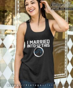 Carolina Panthers I Married Into This Nfl Tank Top Racerback
