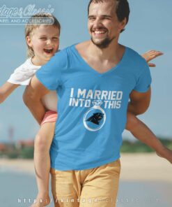 Carolina Panthers I Married Into This Nfl V Neck TShirt