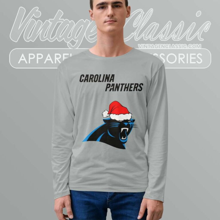 Carolina Panthers Logo Christmas Long Sleeve Tee Carolina Panthers Logo Christmas Long Sleeve Tee