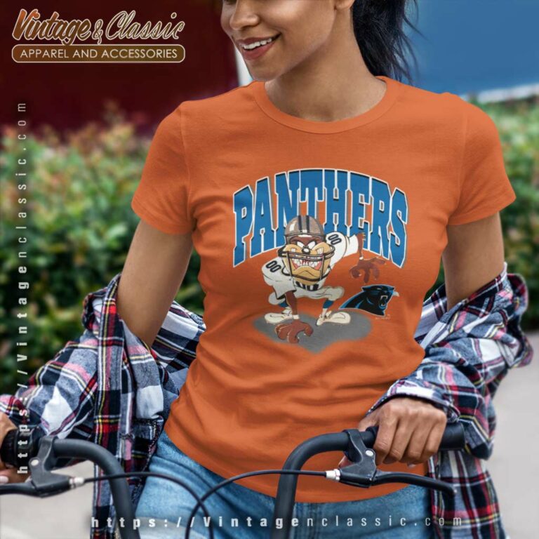 Carolina Panthers Looney Tunes Taz Women TShirt Carolina Panthers Looney Tunes Taz Women TShirt