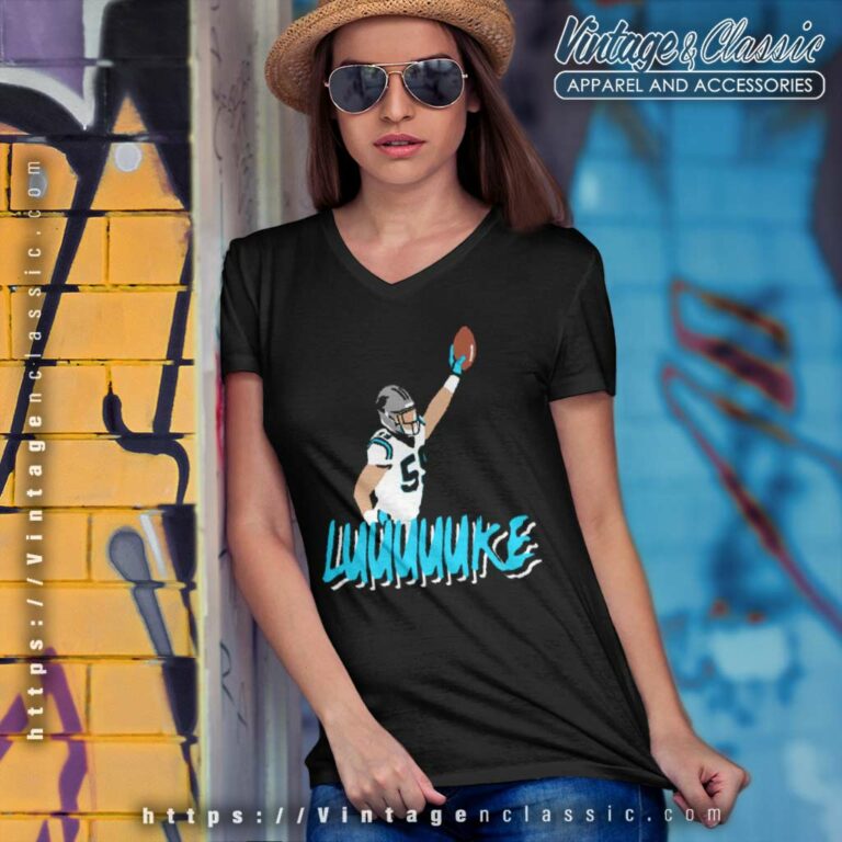Carolina Panthers Luke Kuechly V Neck TShirt Carolina Panthers Luke Kuechly V Neck TShirt