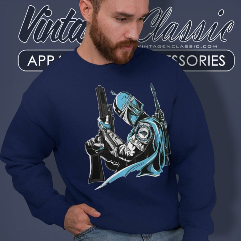 Carolina Panthers Mandalorian Star Wars Sweatshirt Carolina Panthers Mandalorian Star Wars Sweatshirt