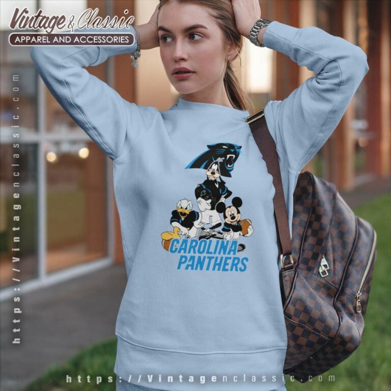 Carolina Panthers Mickey Mouse Donald Duck Goofy Sweatshirt Carolina Panthers Mickey Mouse Donald Duck Goofy Sweatshirt