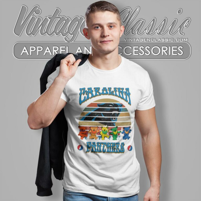 Carolina Panthers Nfl Grateful Dancing Bears Retro T Shirt Carolina Panthers Nfl Grateful Dancing Bears Retro T Shirt