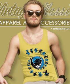 Carolina Panthers Nfl Grateful Dancing Bears Tank Top Racerback