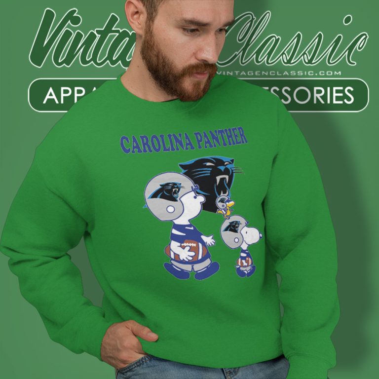 Carolina Panthers Peanuts Snoopy Charlie Brown And Woodstock Sweatshirt Carolina Panthers Peanuts Snoopy Charlie Brown And Woodstock Sweatshirt