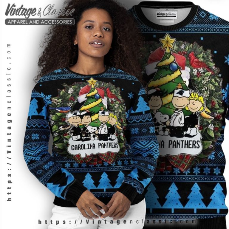 Carolina Panthers Peanuts Snoopy Ugly Christmas Sweater Women Ugly Sweater Carolina Panthers Peanuts Snoopy Ugly Christmas Sweater Women Ugly Sweater