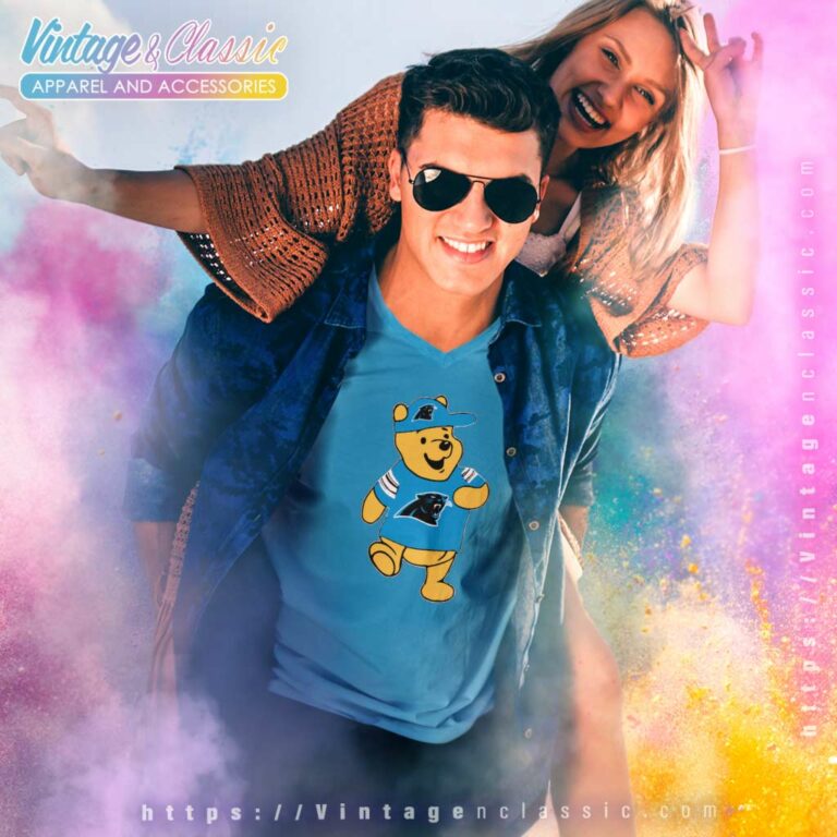 Carolina Panthers Pooh Nfl V Neck TShirt Carolina Panthers Pooh Nfl V Neck TShirt